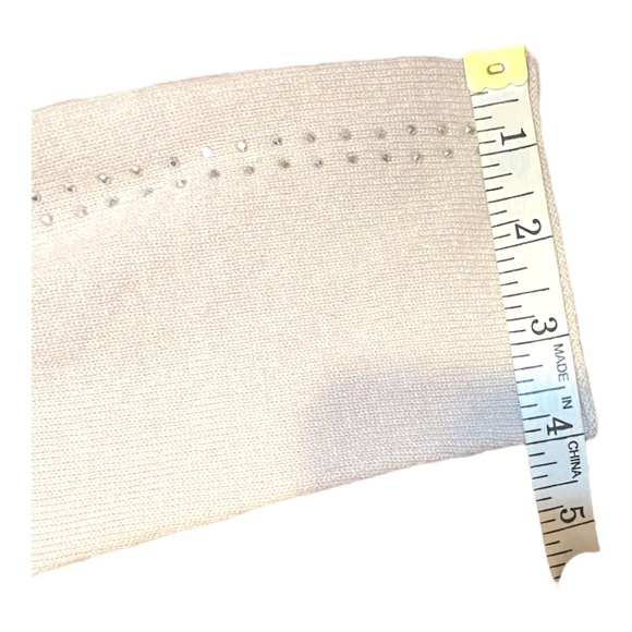 CASHMERE, MARCCAIN, beige shrug with silver coloured rhinestones - Picture 7 of 16